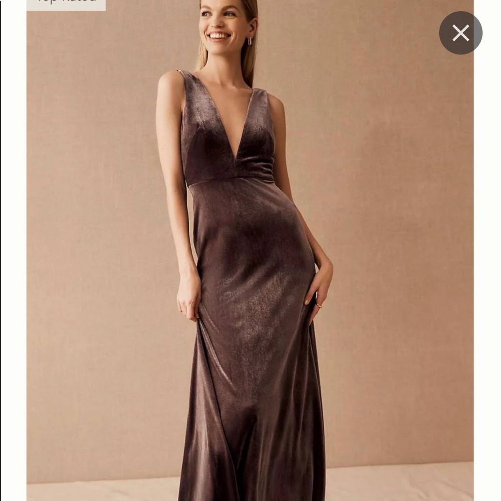 Jenny Yoo Logan velvet dress Plum